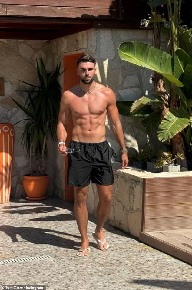 The couple were certainly making the most of their time away together as they showed off their fit physiques in a series of snaps shared to their respective Instagram pages